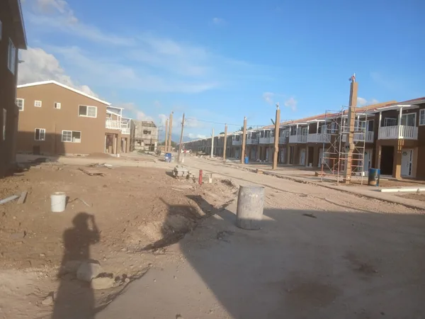 Housing development — internal access and building façades — HAJ Housing Development, 3 North, Portmore, St. Catherine