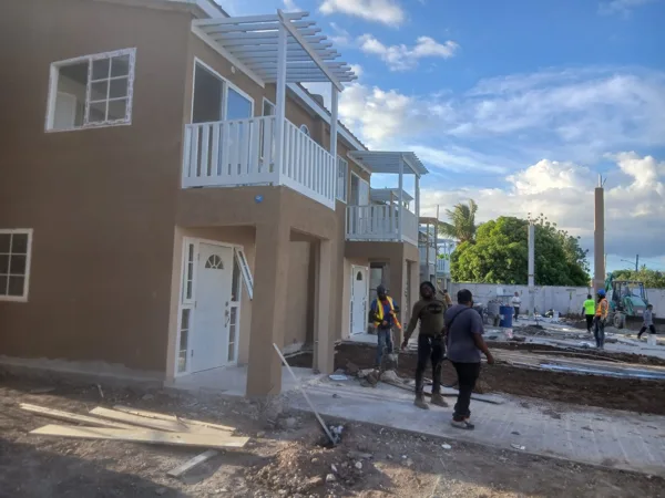 Entrance and balcony finishing works — HAJ Housing Development, 3 North, Portmore, St. Catherine