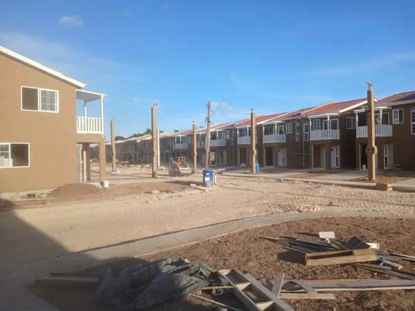 Housing development — external works in progress — HAJ Housing Development, 3 North, Portmore, St. Catherine