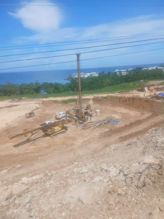Site earthworks and piling equipment — Grand Palladium Hotel Phase 2 expansion