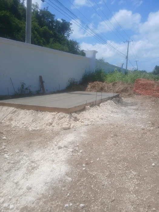 Concrete works beside the boundary wall — Grand Palladium Hotel Phase 2 expansion