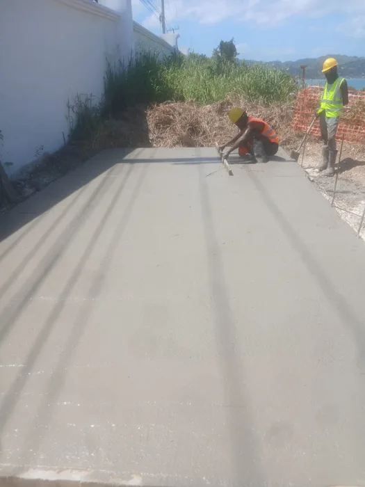 Concrete finishing beside the boundary wall — Grand Palladium Hotel Phase 2 expansion