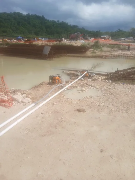 Excavation water management and hose layout — Grand Palladium Hotel Phase 2 expansion
